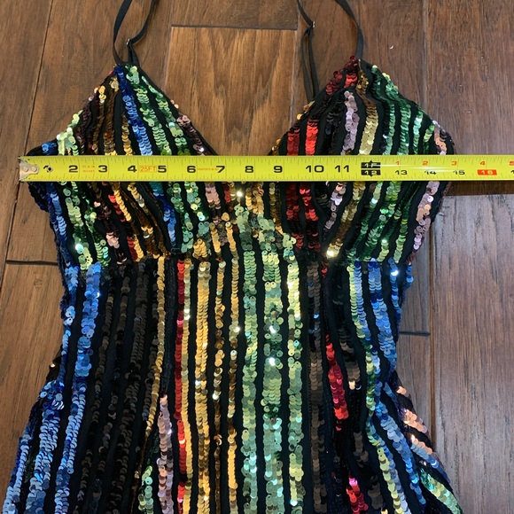 Fashion Nova Dresses Sequin Rainbow Dress size 10 - Picture 6 of 8